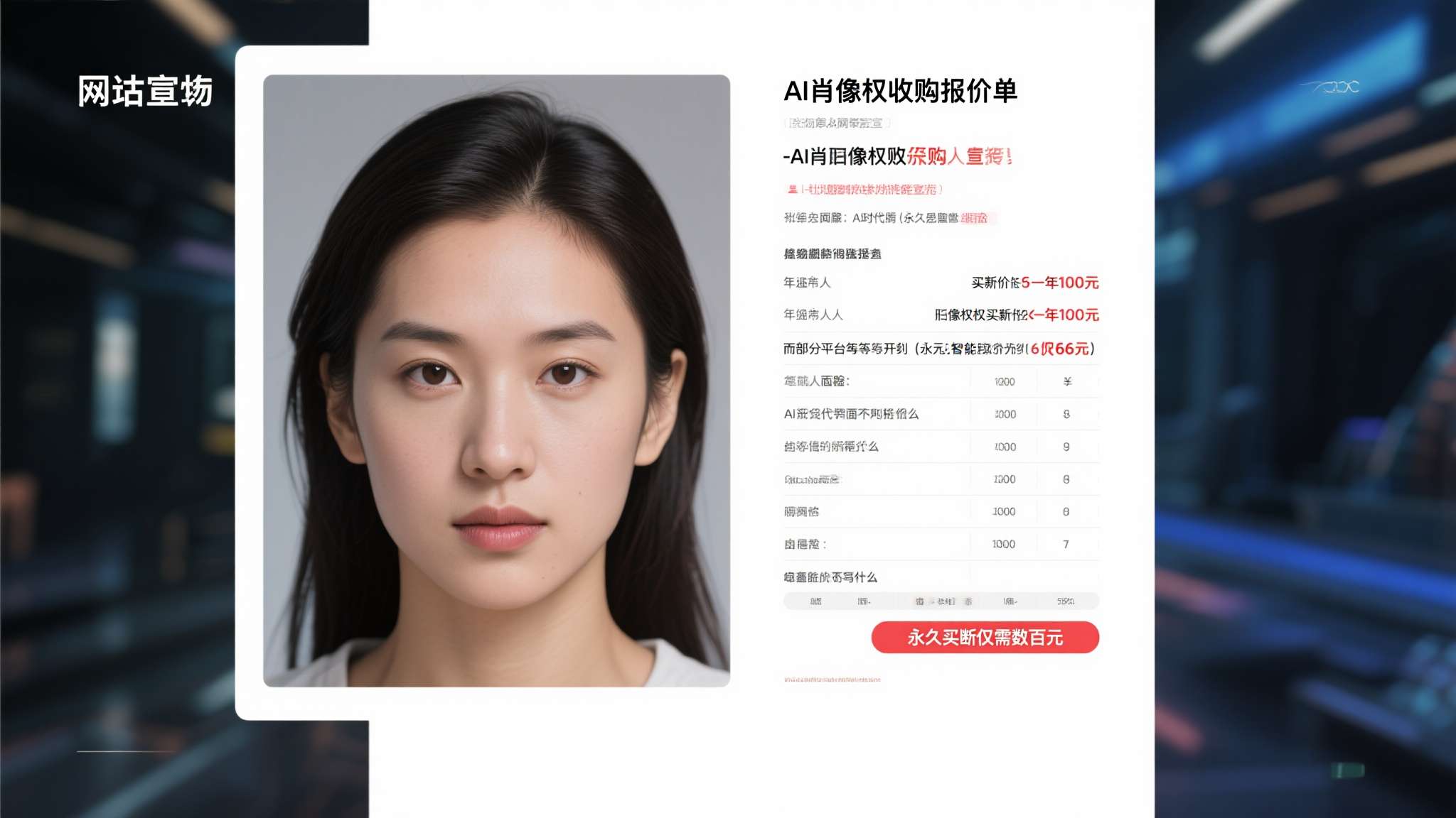 近期，一份在网络上广泛流传的"AI肖像权收购报价单"引发热议。根据这份报价单，普